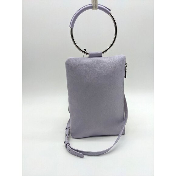 INC Charlii bangle handle faux-leather women's crossbody bag clutch -LAVENDER - Picture 1 of 10